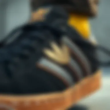 Innovative Design Elements Close-up of adidas Forum Black Gum design
