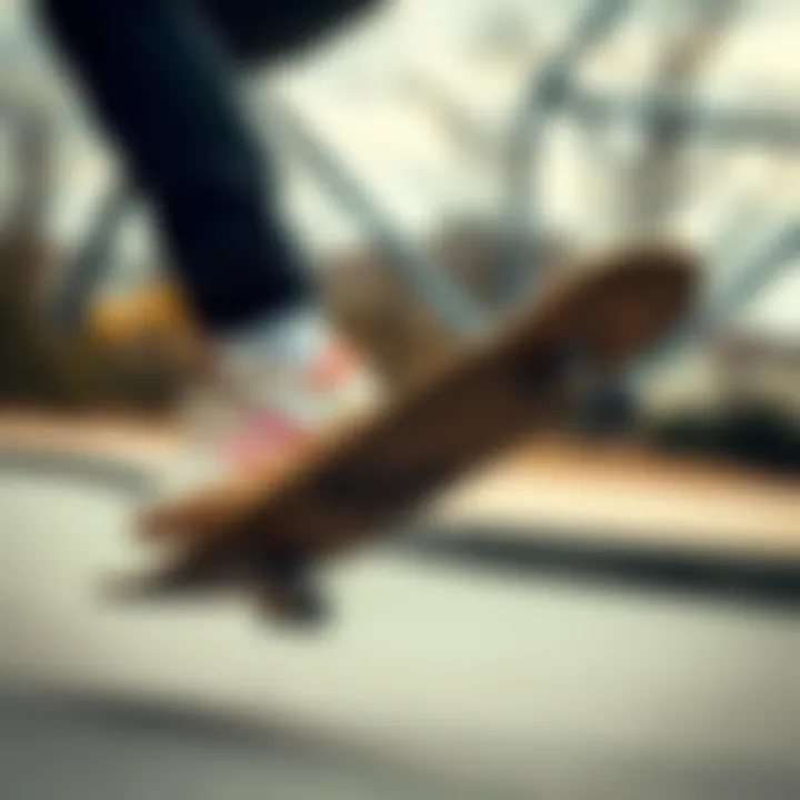 Skateboarding with Style Skateboarder wearing adidas Forum Black Gum