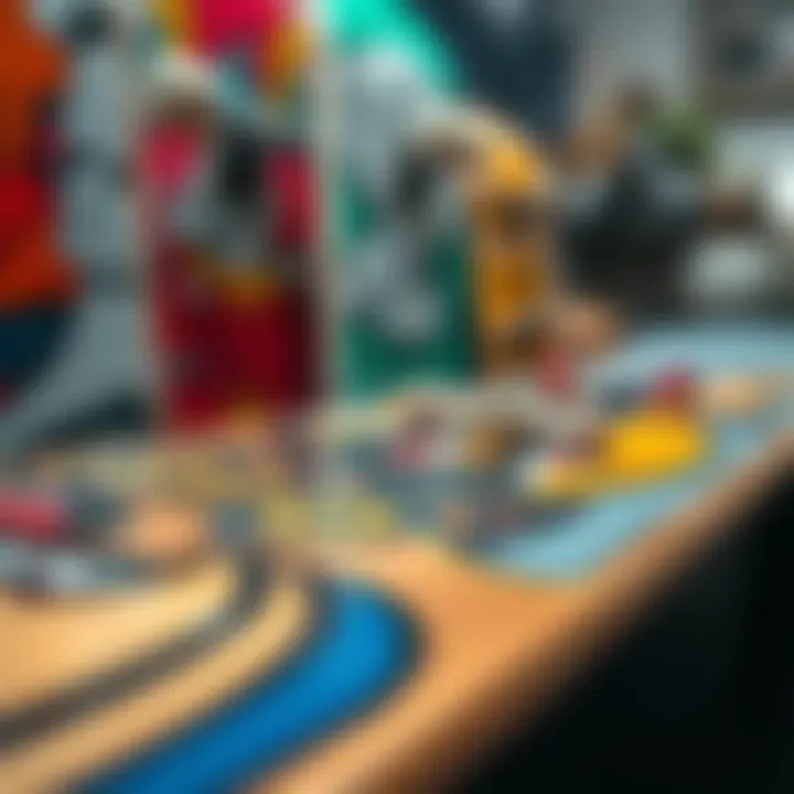 Artistic Skateboard Deck Designs Close-up of artistic skateboard deck designs