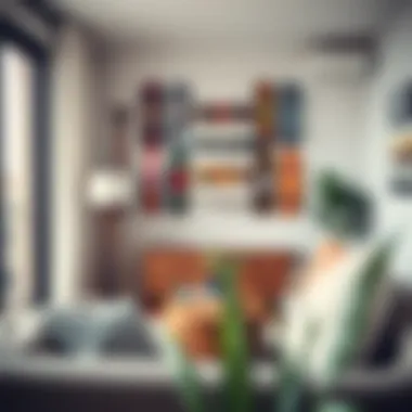 Stylish Room with Skateboard Wall Art Stylish room featuring skateboard decks as wall art