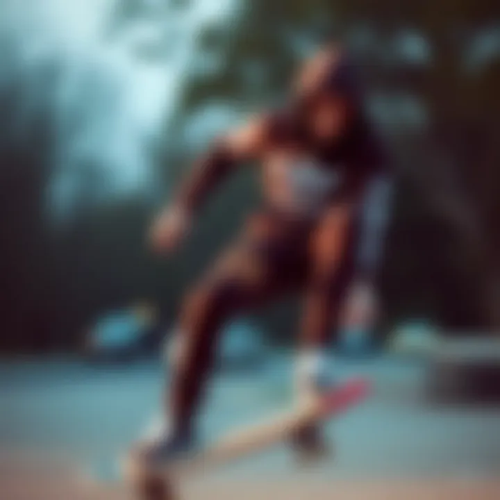 Skateboarder wearing an Adidas hoodie