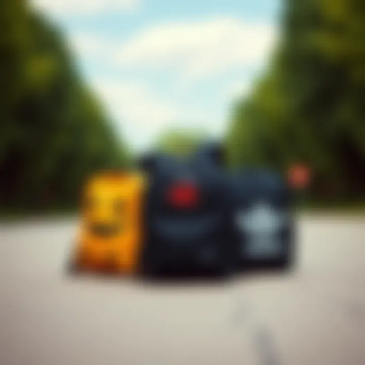 Visual representation of competitive brands in the backpack market