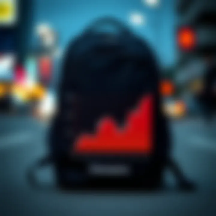 Graph illustrating market trends in backpack pricing