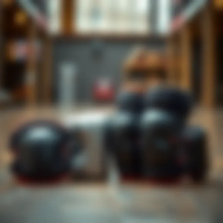 Comparative Analysis of Elbow Pads Variety of elbow pads displayed for comparison