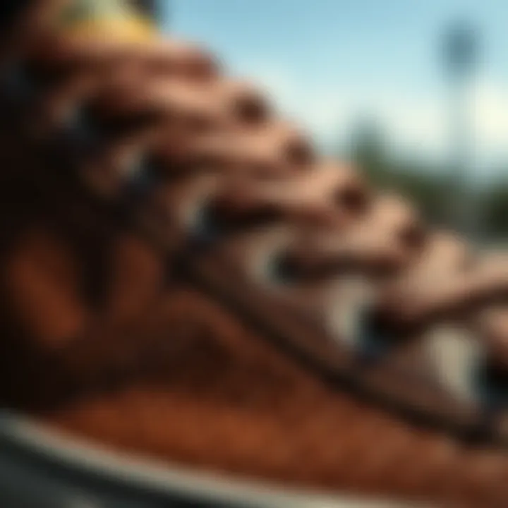 A close-up of the Blazer Low Leather showcasing its craftsmanship and texture