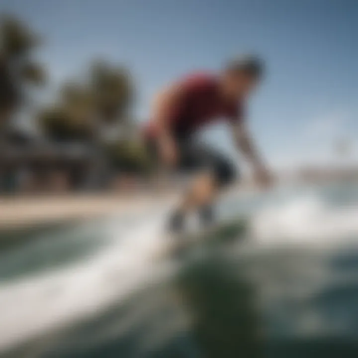 A rider experiencing the fluid motion of a Carver surfskate on a smooth surface