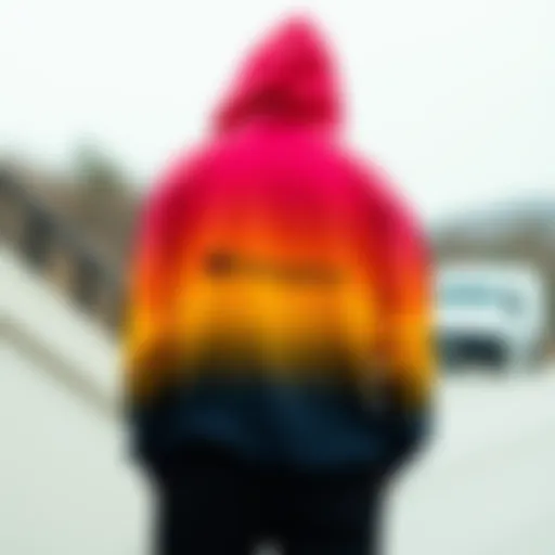 Gradient Design of the Champion Ombre Sweatshirt Champion Ombre Sweatshirt showcasing the gradient color scheme