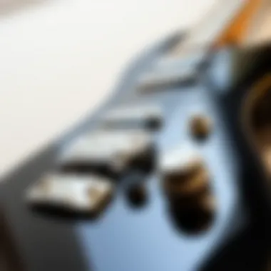 Exploring the Technical Specifications of the Skatecaster Close-up of the Charvel Skatecaster's technical features