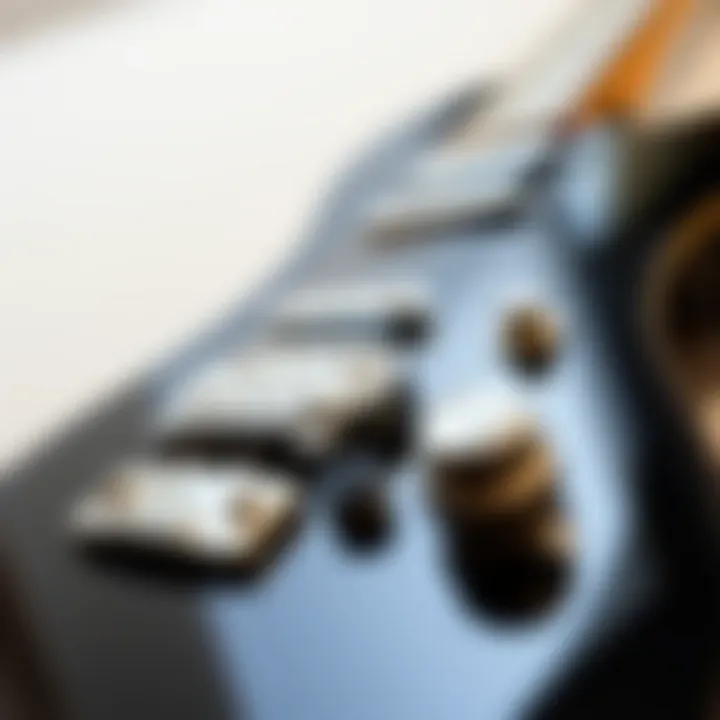 Exploring the Technical Specifications of the Skatecaster Close-up of the Charvel Skatecaster's technical features