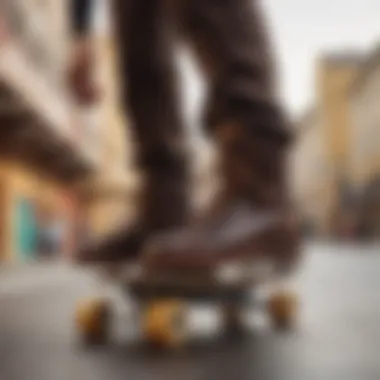 A close-up of chocolate-themed skate accessories showcasing innovation.