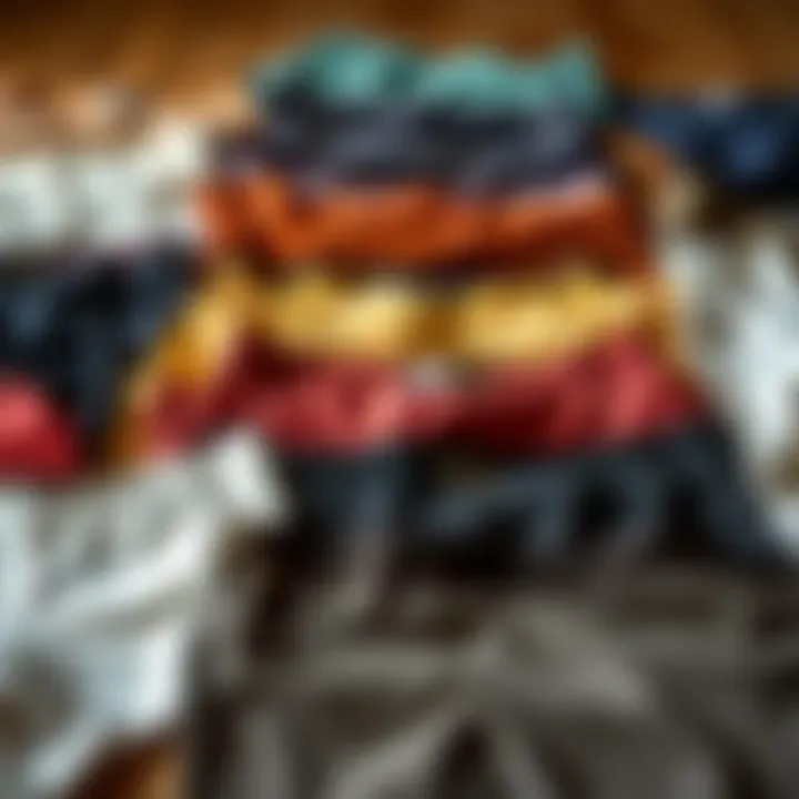 Various fabric options for boxers laid out for comparison