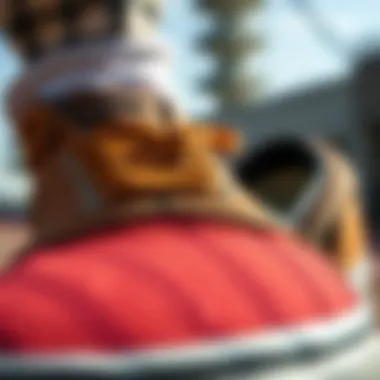 Innovative Materials and Technology in Vans Close-up of Vans shoe material and technology