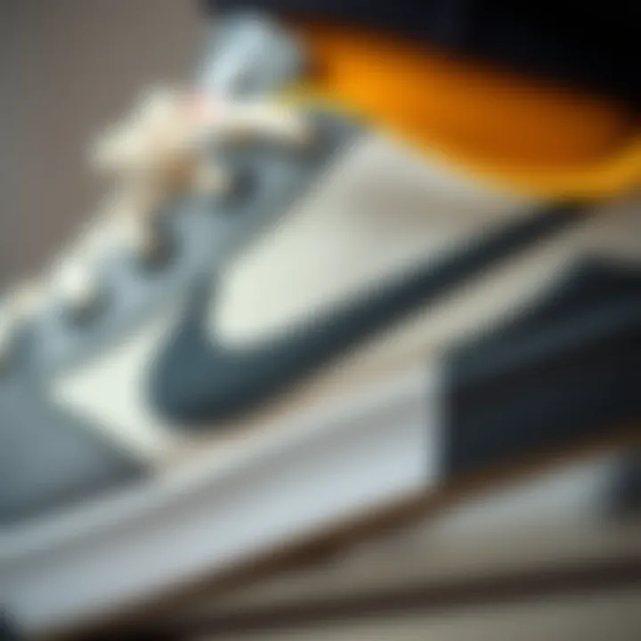 Unique Design Features of Size 15 Nike SB Close-up of the unique design features of size 15 Nike SB