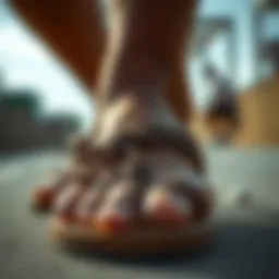 Close-up view of the intricate braiding on Cobian sandals