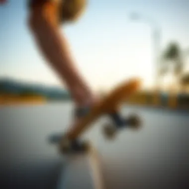Skateboarding Enthusiast in Cobian Sandals A skateboarder wearing Cobian sandals while performing tricks