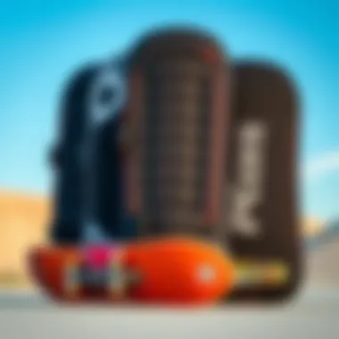 Different Styles of Extra Large Skate Pads Various styles of extra large skate pads arranged artfully