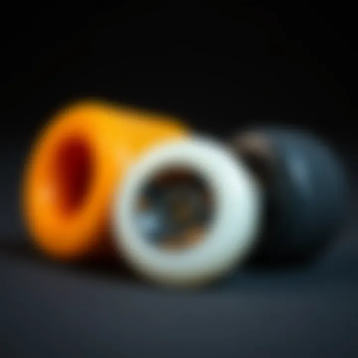 Analyzing Tech Deck Wheels Materials Close-up of Tech Deck wheels in different materials