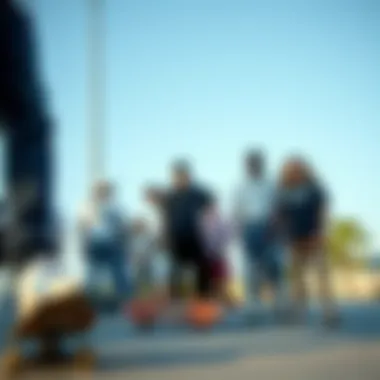 Skateboarding Culture with White Vans A group of skateboarders wearing white Vans, embodying community and culture