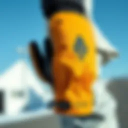 Detailed view of Dakine Lotus Mittens showcasing their design features