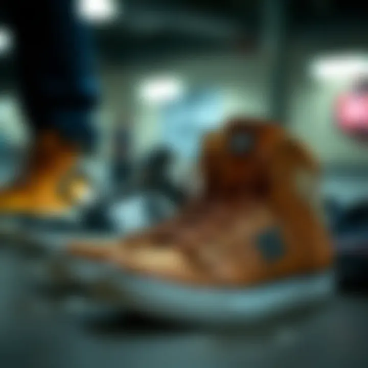 Comparing Footwear Options A pair of DC Manual High Tops next to alternative footwear options