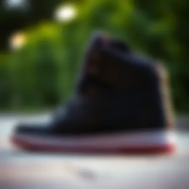 Stylish Design and Versatility Side profile view highlighting the stylish design of DC Manual High Tops