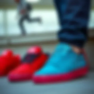 Fashionable Color Variants of DC Pure Elastic Shoes Stylish display of DC Pure Elastic shoes showcasing different colorways