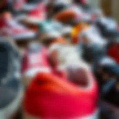 Variety of Skate Shoe Styles Different styles of skate shoes displayed together