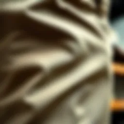 Close-up view of the fabric texture of Dickies 874 pants showcasing durability