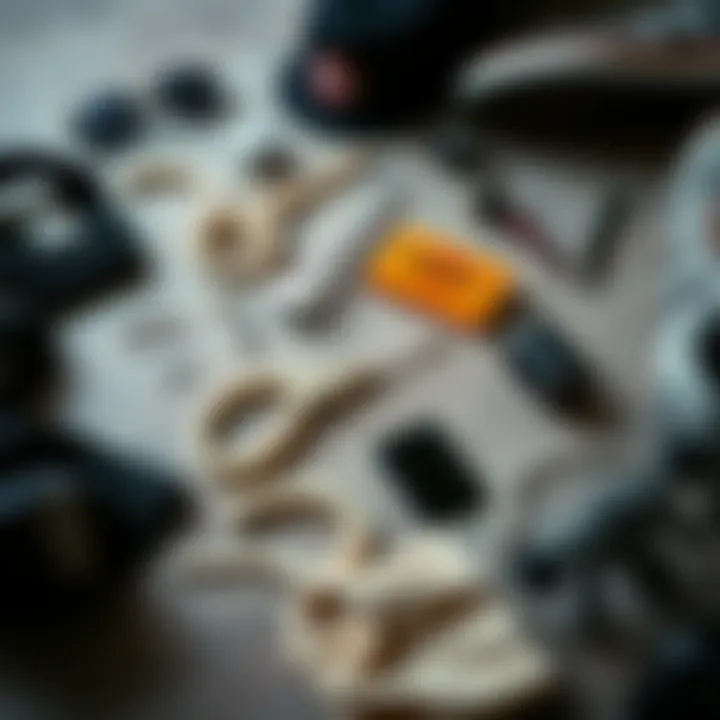 Flat Lay: Dickies 874 with Skate Accessories Flat lay of Dickies 874 pants styled with skate accessories