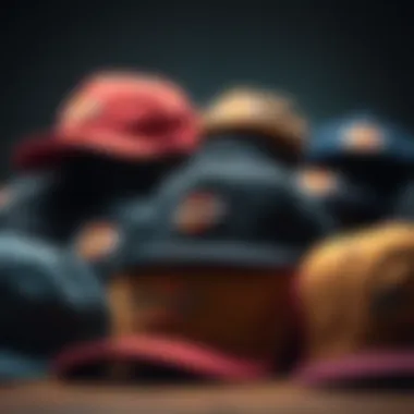 A collection of Dickies hats showcasing various styles and colors