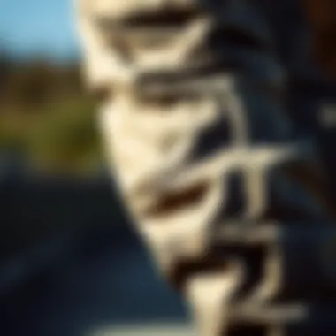 Design Details of EPTM Pants A close-up view of EPTM pants showcasing unique design elements