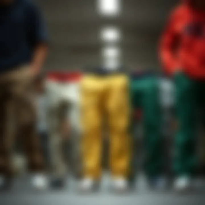 Variety of EPTM Pants Styles A collection of EPTM pants highlighting different styles and colors