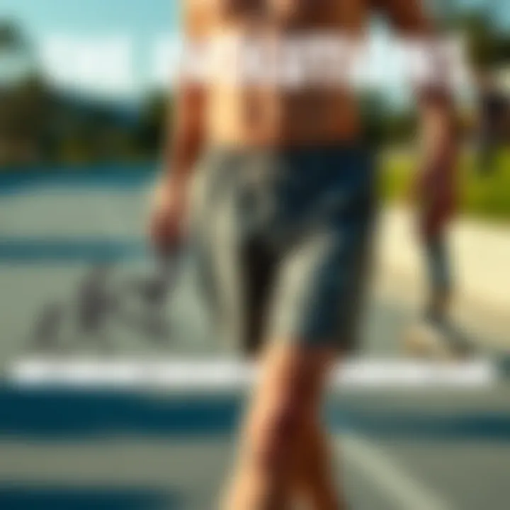 An infographic depicting the evolution of skateboarding shorts.