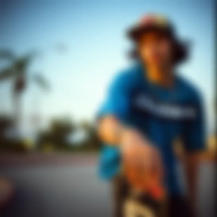 History and Evolution of Blue Dickies An artistic representation of the history and evolution of blue Dickies within skate culture.