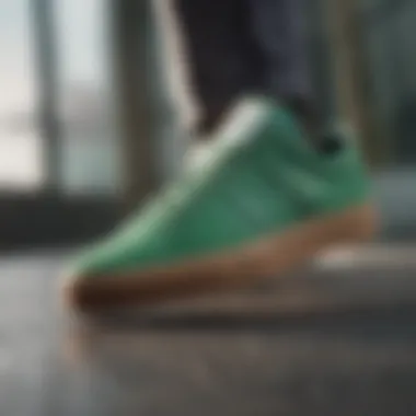 Stylish Adidas skate shoe design showcasing green materials