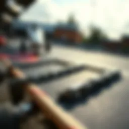 High-quality skateboard chain on a deck