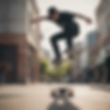 Skater performing tricks wearing DC shoes