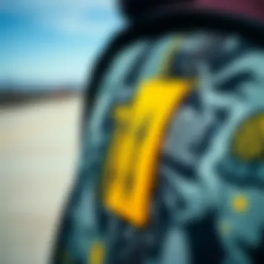 Close-Up of Design Details on Sprayground Backpack Close-up of the unique design details on a Sprayground backpack