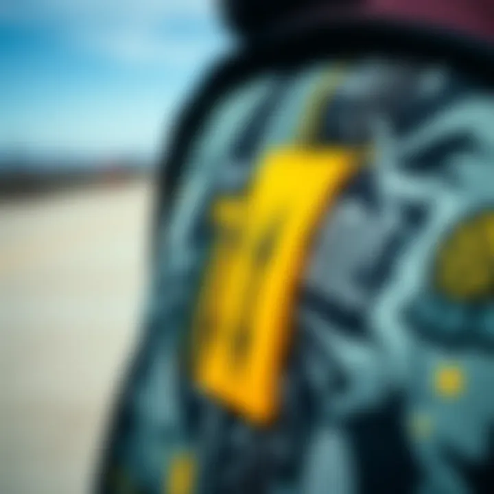 Close-Up of Design Details on Sprayground Backpack Close-up of the unique design details on a Sprayground backpack