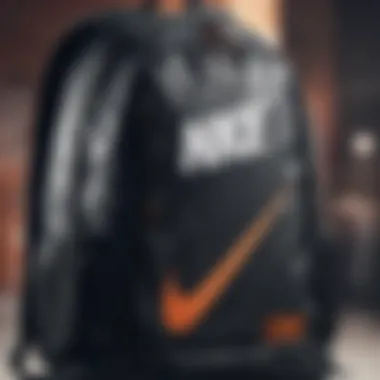 Close-up of durable materials used in Nike backpacks