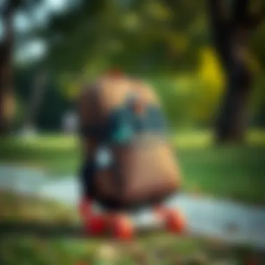 Durable Skateboard Backpack Design Durable skateboard backpack with water bottle holder