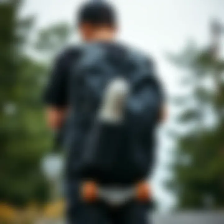 Stylish and Functional Backpack for Skaters Stylish backpack coupled with a water bottle holder