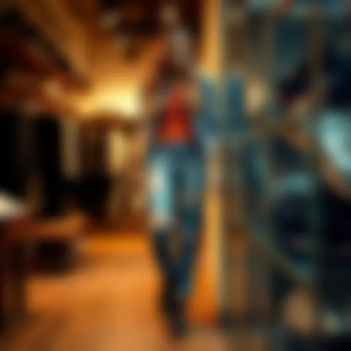 Boutique Shopping for Ripped Jeans Shopping experience in a trendy boutique