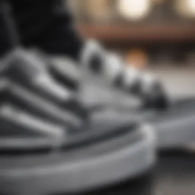 Innovative Velcro Fastening on Vans Close-up of Velcro fastening mechanism on Vans sneakers