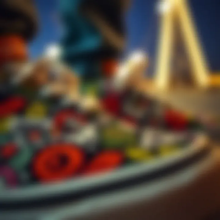 Intricate Design Elements Close-up of intricate design details on Vans shoes