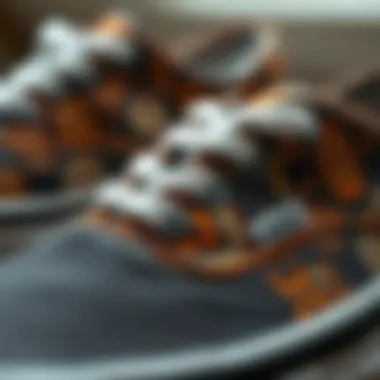 Textures and Materials of Vans Detailed view of Vans materials and textures