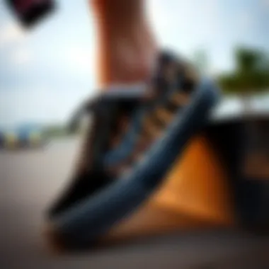 Diverse Custom Designs of Black Vans Custom black Vans showcasing unique designs