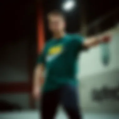 Brand Philosophy and Dark Green Nike Shirt Brand philosophy representation through the dark green Nike shirt