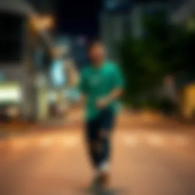 Urban Streetwear Style with Dark Green Nike Shirt Fashion-forward presentation of the dark green Nike shirt in urban streetwear