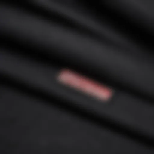 Close-up of Dickies Chino Black fabric showcasing its texture and quality